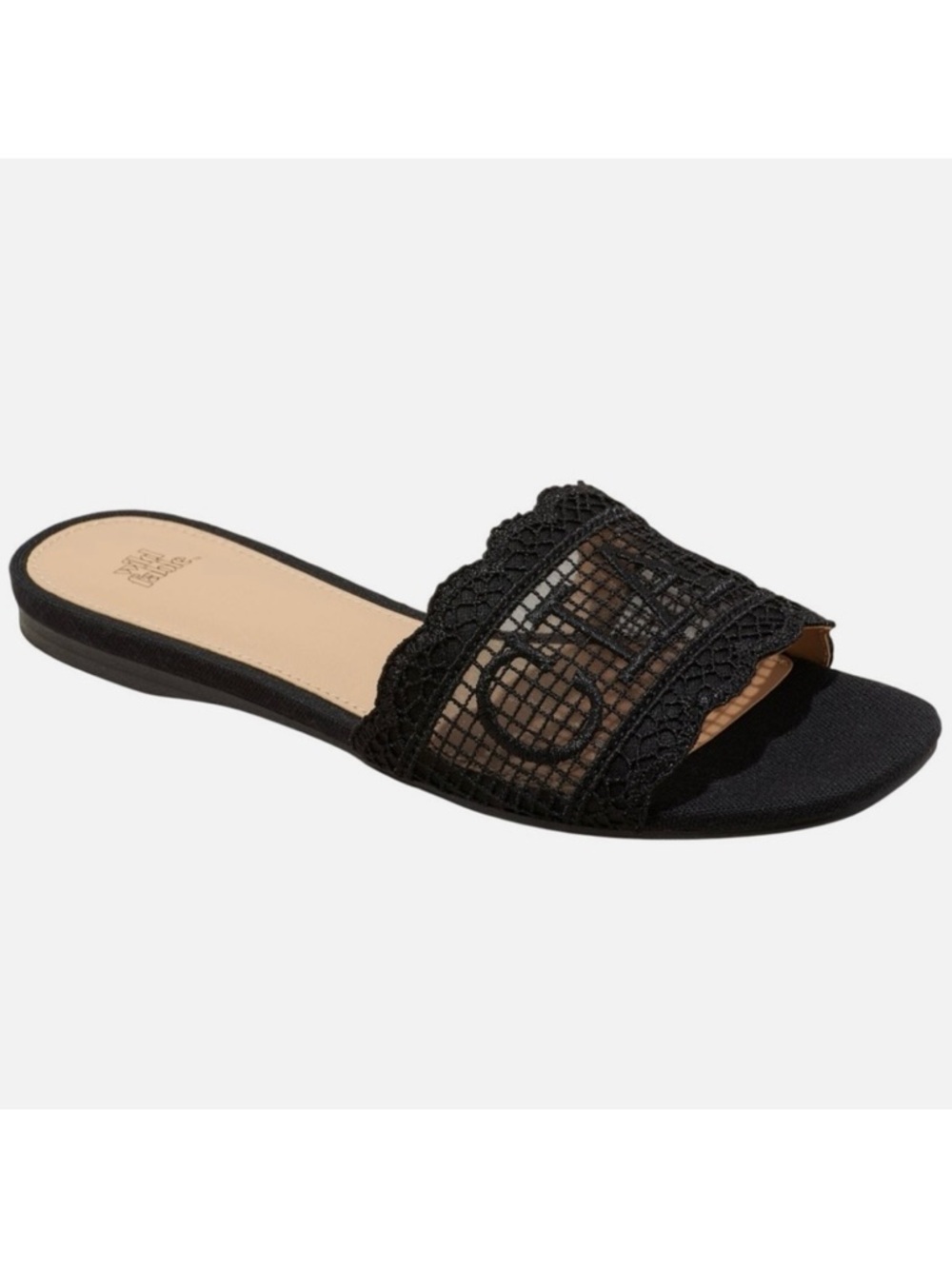 Wild Fable “CIAO” Black Lace Flats